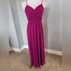 Elegant Magenta Maxi Dress